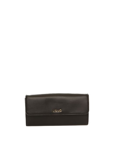 portafoglio grande logo nero LIU JO | AA5214E0015BIFOLD-22222